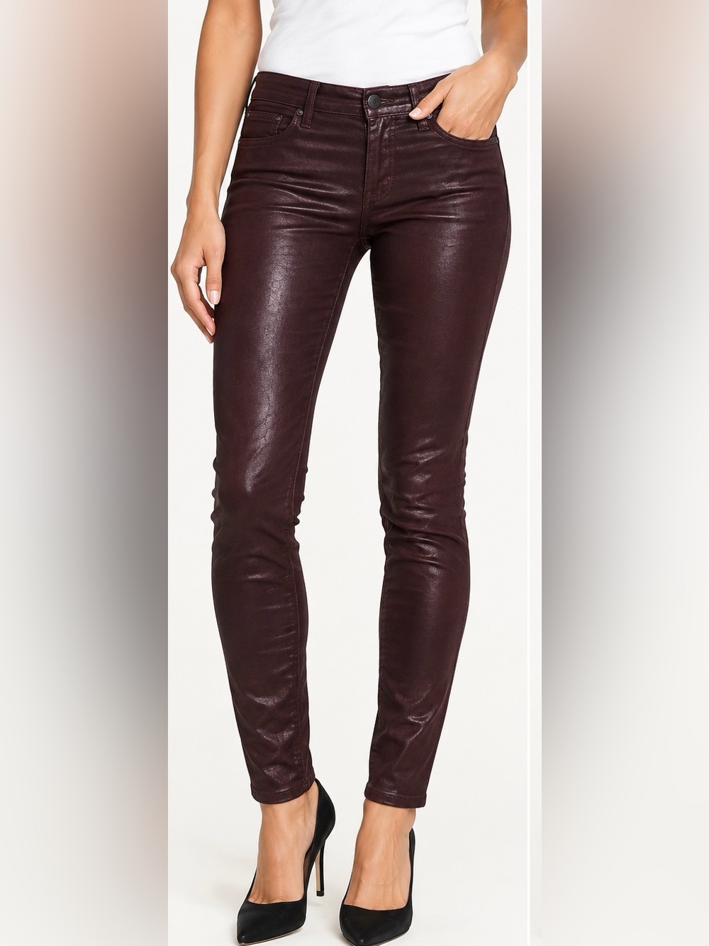 J Brand Super Skinny Tex C Waxed Jeans